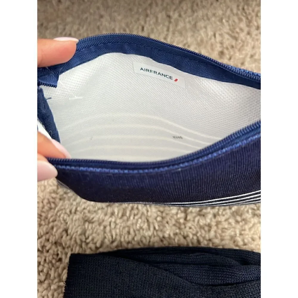 2 Air France Amenity Comestic Toiletry Bag Pouch